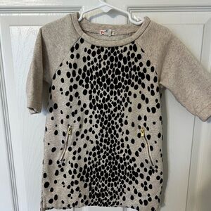 Crewcuts Kids' Gray and Black Dot Sweatshirt Dress
